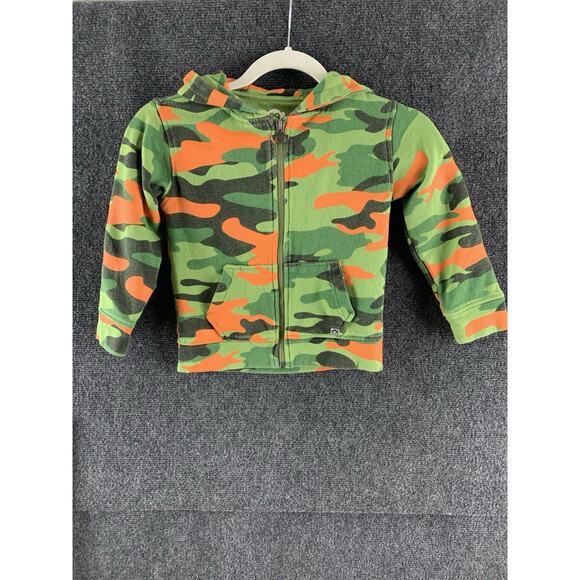 APPAMAN Boy’s Sweatshirt Zip Up Hoodie Camouflage Green Size 4 - Picture 2 of 12